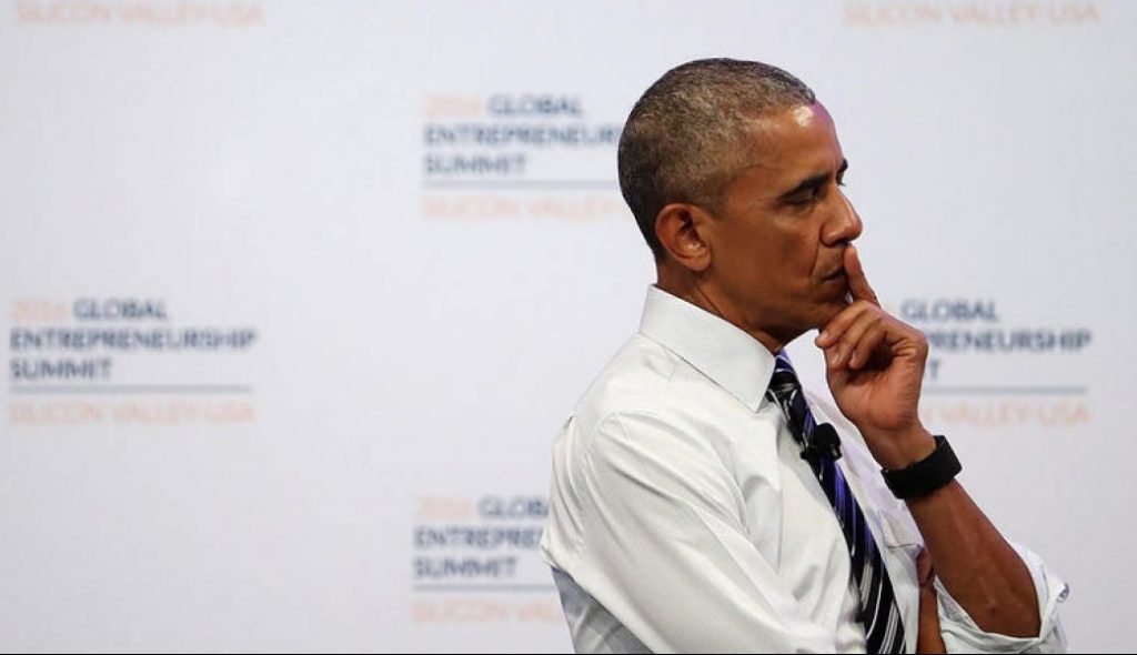 STANFORD, CA - JUNE 24:  U.S. President Barack Obama looks on during the 2016 Global Entrepreneurship Summit at Stanford University on June 24, 2016 in Stanford, California. President Obama joined Silicon Valley leaders on the final day of the Global Entrepreneurship Summit.  (Photo by Justin Sullivan/Getty Images)