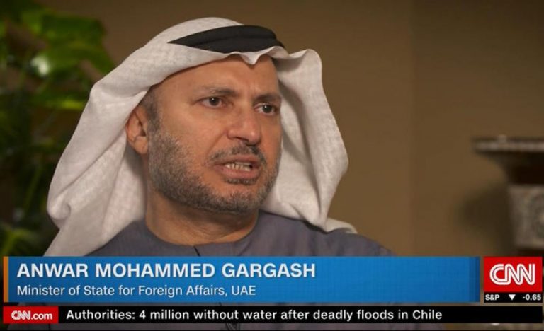 قرقاش لـCNN: انقسام بإيران وأغلب الإيرانيين مع الانفتاح