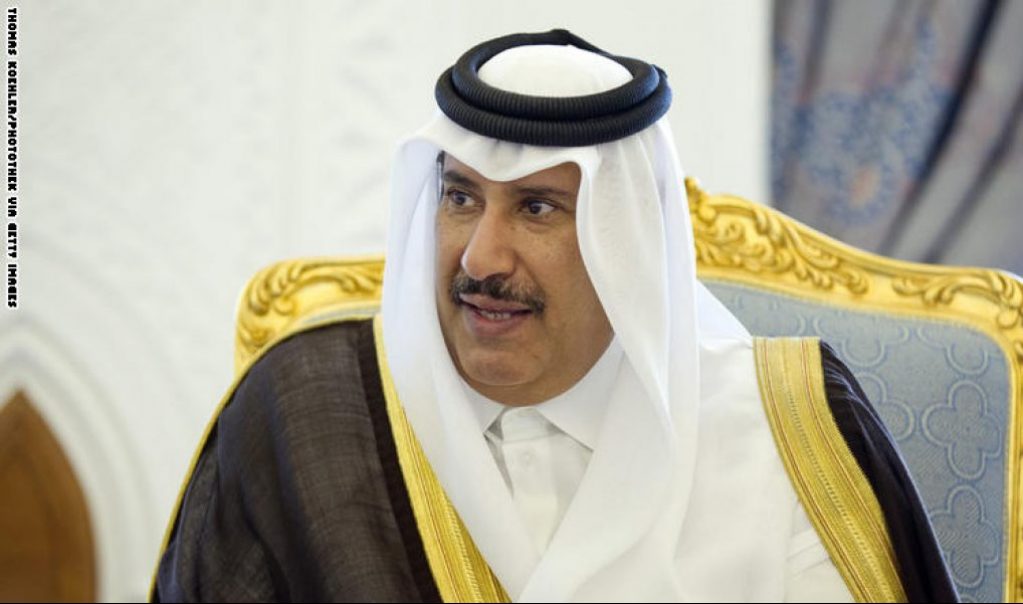 DOHA, QATAR - JUNE 05: Hamad bin Jassim bin Jaber bin Muhammad Al Thani, Prime Minister and Foreign Minister of Qatar on June 05, 2012, in Doha, Qatar. Photo by Thomas Koehler/Photothek via Getty Images)***Local Caption***Hamad bin Jassim bin Jaber bin Muhammad Al Thani